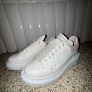 Alexander McQueen White and Pink Sneakers